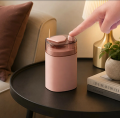 Automatic push toothpick holder dispenser with dustproof cover (random color)